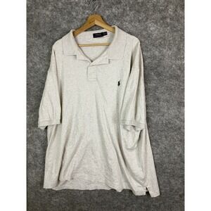 Polo Ralph Lauren Polo Shirt Mens 3XB Big Short Sleeve Pony Casual Gray Rugby